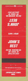 Matchbook Cover - John's Best Mount Kisco NY restaurant