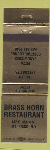 Matchbook Cover - Brass Horn Restaurant Mount Kisco NY Pizza