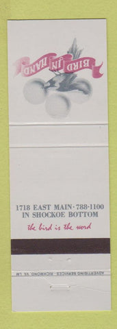 Matchbook Cover - Bird in Hand Shockoe Bottom