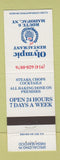 Matchbook Cover - Olympic Restaurant Steaks Seafood Mahopac NY