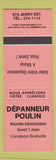 Matchbook Cover - Depanneur Poulin QC