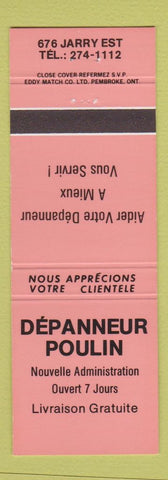 Matchbook Cover - Depanneur Poulin QC