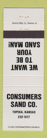 Matchbook Cover - Consumers Sand Topeka KS