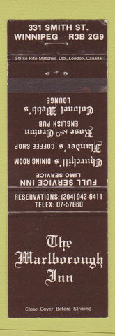 Matchbook Cover - Marlborough Inn Winnipeg MB