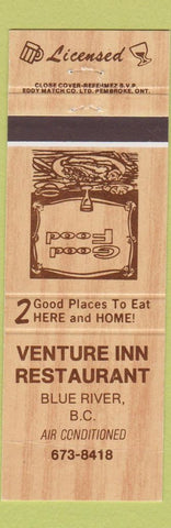 Matchbook Cover - Venture Inn Restaurant Blue River BC CREASE