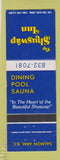 Matchbook Cover - Shuswap Inn Salmon Arm BC