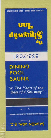 Matchbook Cover - Shuswap Inn Salmon Arm BC