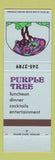 Matchbook Cover - Purple Tree Restaurant Madison CT