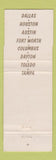 Matchbook Cover - Spaghetti Old Warehouse Dallas Houston Austin Fort Worth TX