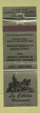 Matchbook Cover - La Cibeles Resaturant Lyndhurst NJ