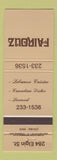 Matchbook Cover - Fairouz Italian Restaurant
