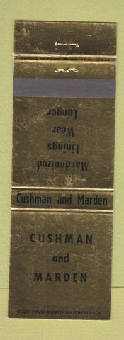 Matchbook Cover - Cushman and Marden Linings WEAR