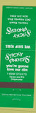 Matchbook Cover - Sticky Fingers Atlantic Beach FL