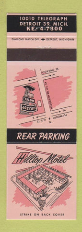 Matchbook Cover - Hilltop Motel Detroit MI