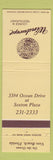 Matchbook Cover - Windswept Lounge Restaurant Vero Beach FL