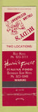 Matchbook Cover - Rudy's Italian Restaurant Waikiki Hawaii Reef Hotel