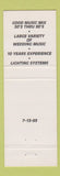 Matchbook Cover - Weavers Disc Jockey Service DJ John Yonnotti Karaoke