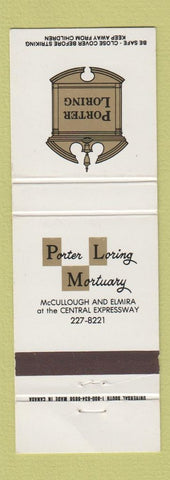 Matchbook Cover - Porter Loring Mortuary