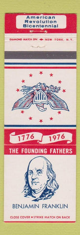 Matchbook Cover - Founding Fathers Benjamin Franklin Bicentennial 1976
