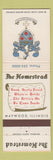 Matchbook Cover - The Homestead Maywood IL