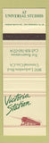 Matchbook Cover - Victoria Station Universal City CA