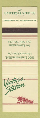 Matchbook Cover - Victoria Station Universal City CA