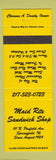 Matchbook Cover - Maid Rite Sandwich Shop Springfield IL YELLOW