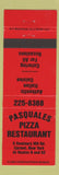 Matchbook Cover - Pasquales Pizza Restaurant Carmel NY Italian