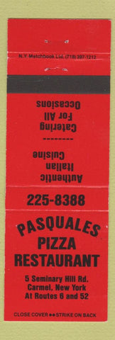 Matchbook Cover - Pasquales Pizza Restaurant Carmel NY Italian