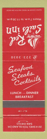 Matchbook Cover - Red Sails Inn San Diego CA