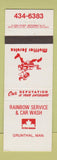 Matchbook Cover - Rainbow Service Car Wash oil gas Grunthal MB