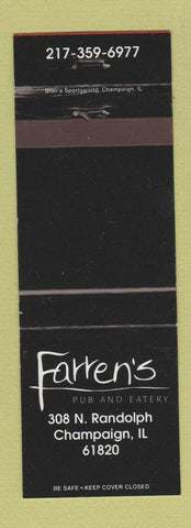 Matchbook Cover - Farren's Pub Eatery Champaign IL