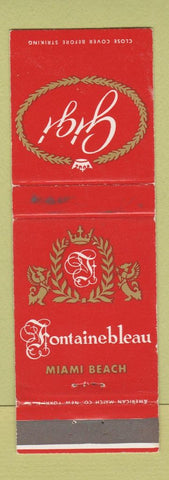 Matchbook Cover - Fontainebleau Hotel Gigi Miami Beach FL WEAR