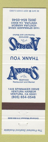 Matchbook Cover - Andria's Seafood Ventura CA