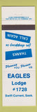 Matchbook Cover - Eagles Lodge 1728 Swift Current SK