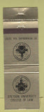 Matchbook Cover - Stetson University College of Law St Petersburg FL