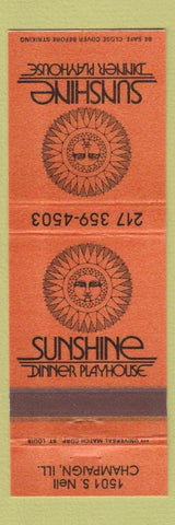 Matchbook Cover - Sunshine Dinner Playhouse Champaign IL