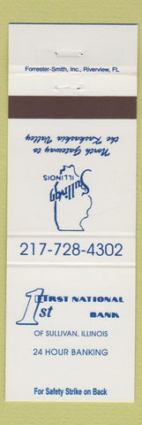 Matchbook Cover - 1st National Bank Sullivan IL