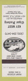 Matchbook Cover - Key West Cigar Factory tobacco Key West FL