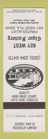 Matchbook Cover - Key West Cigar Factory tobacco Key West FL