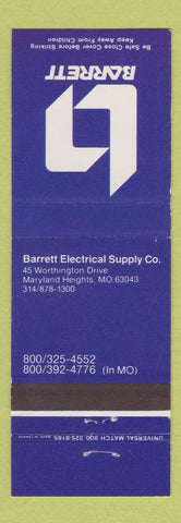 Matchbook Cover - Barrett Electrical Supply Maryland Heights MO