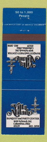 Matchbook Cover - Villa Milano Columbus OH