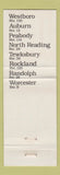 Matchbook Cover Valley Farm Restaurant Doylestown PA WEAR