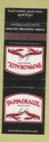 Matchbook Cover - Pappadeaux Seafood Kitchen