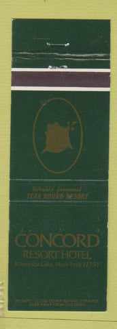 Matchbook Cover - Concord Resort Hotel Kiamesha Lake NY