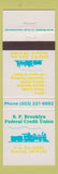 Matchbook Cover - SP Brooklyn Federal Credit Union Portland OR