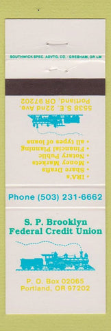 Matchbook Cover - SP Brooklyn Federal Credit Union Portland OR