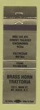 Matchbook Cover - Brass Horn Trattoria Italian Mount Kisco NY
