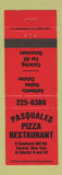 Matchbook Cover - Pasquales Pizza Restaurant Carmel NY Italian
