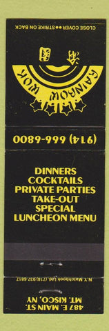 Matchbook Cover - Rainbow Wok Chinese Mount Kisco NY